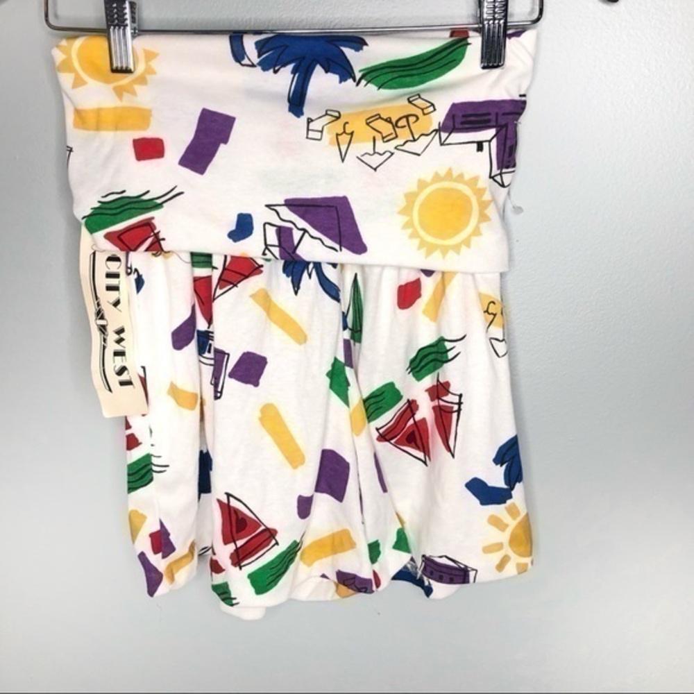 VINTAGE NWT city west fold over high rise shorts